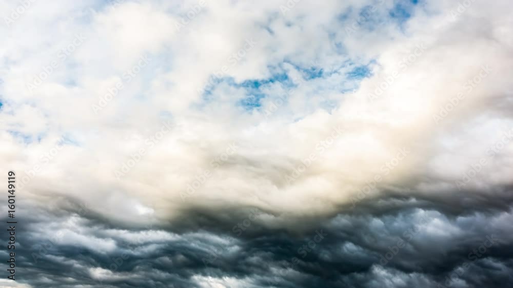 Storm cumulus clouds, time-lapse Storm cumulus clouds, time-lapse