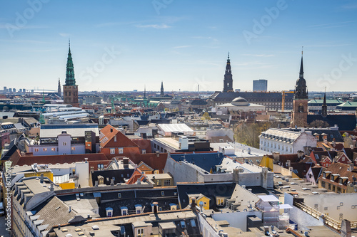 Canvas Print Copenhagen city Skyline in Denmark