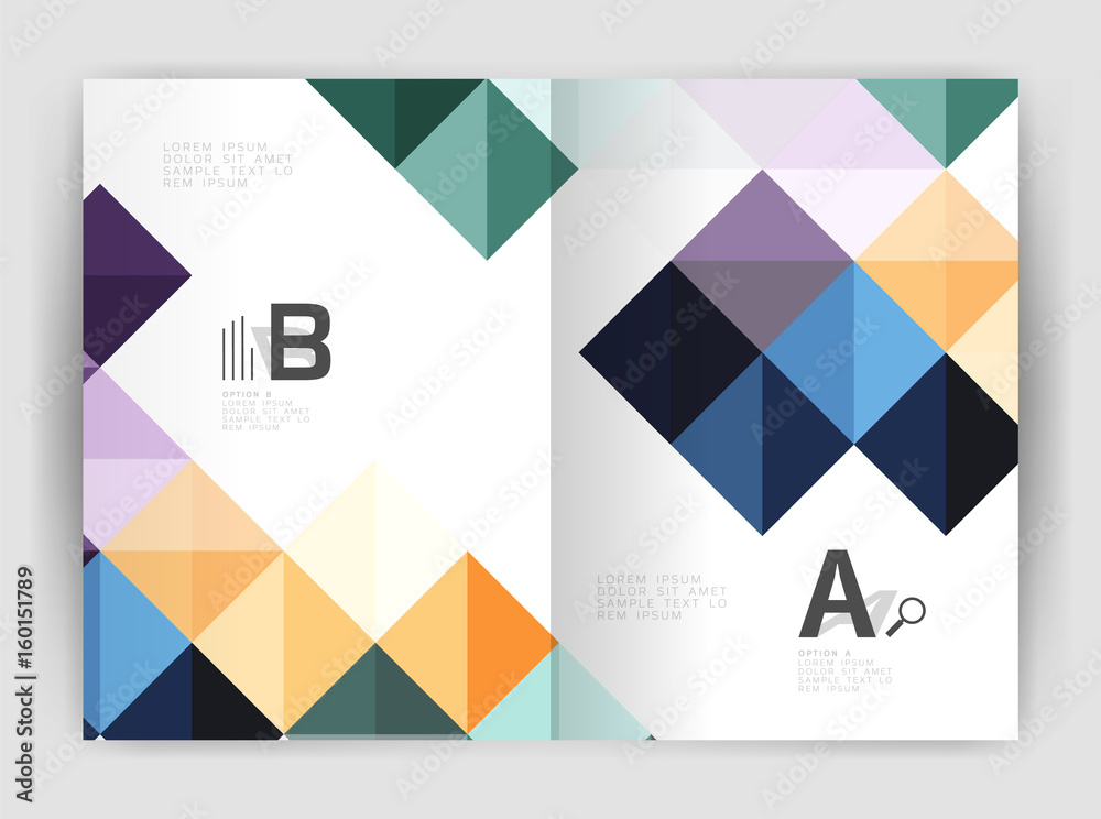 Vector square leaflet, business a4 print template Vector square leaflet, business a4 print template