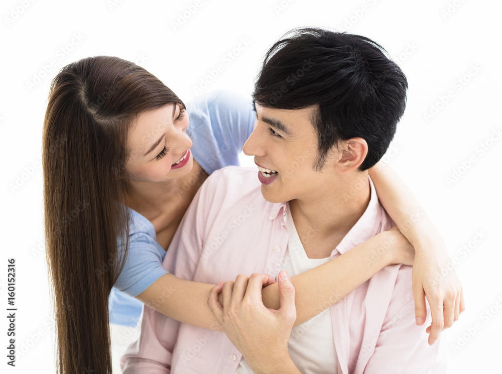 Portrait of smiling asian young couple Portrait of smiling asian young couple