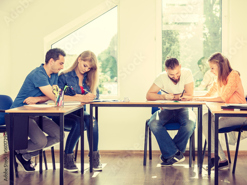 students in classroom during the break