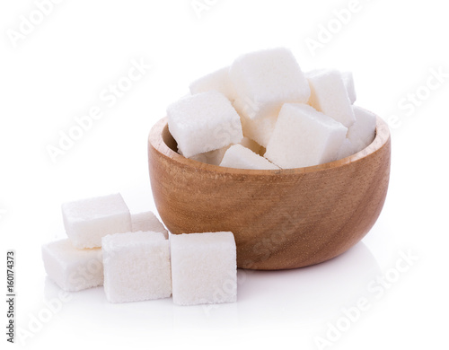 sugar cube on white background