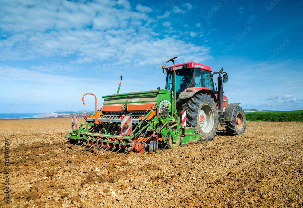 Naklejka premium agriculteur au travail