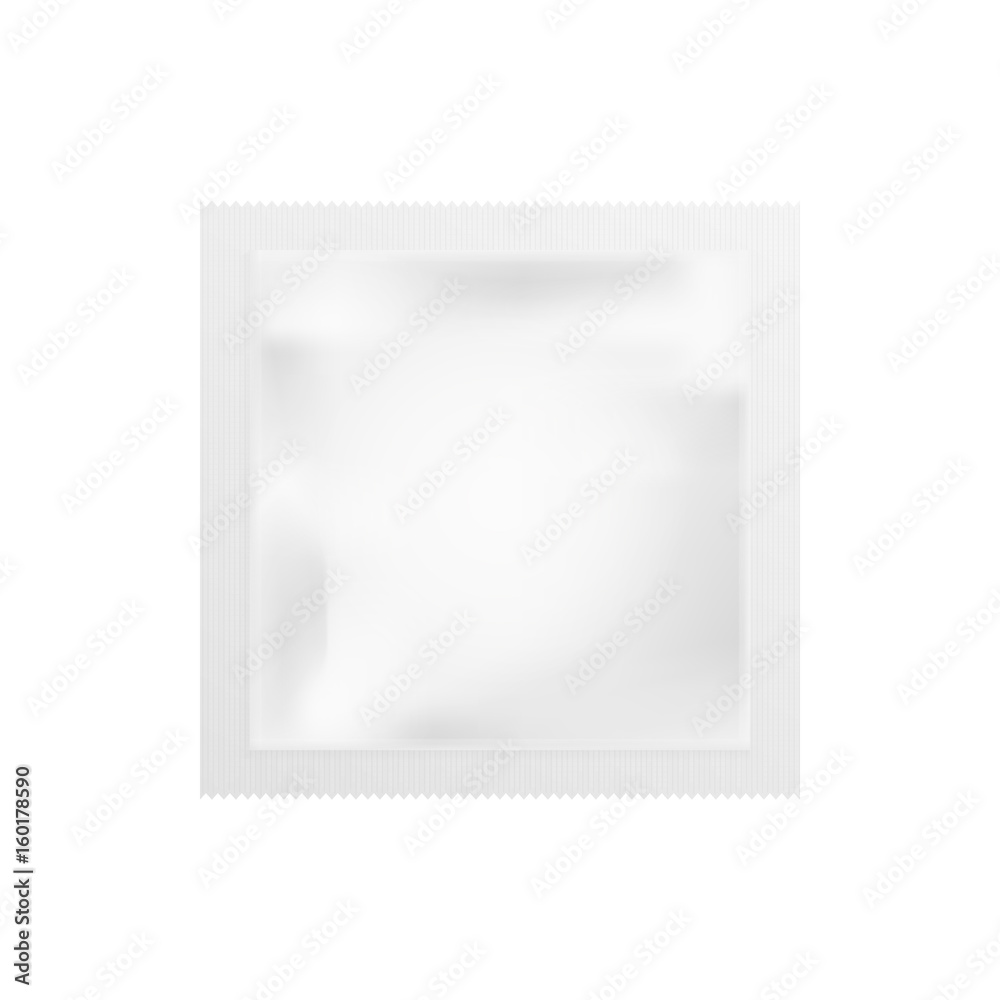 Realistic White Blank template Packaging Foil wet wipes. Food Packing Coffee, Salt, Sugar, Pepper, Spices, Sweets. isolated on white background. Realistic White Blank template Packaging Foil wet wipes. Food Packing Coffee, Salt, Sugar, Pepper, Spices, Sweets. isolated on white background.