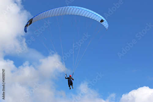 Paraglider flying