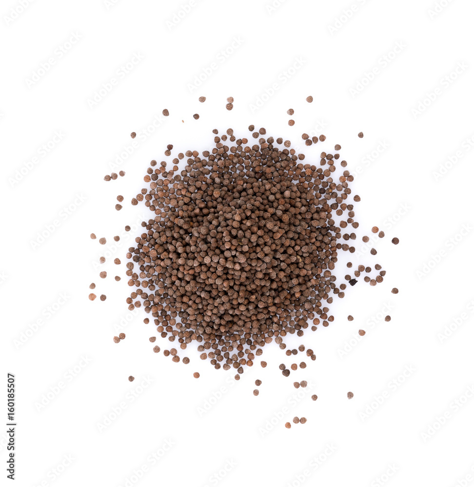 Perilla herb seed on white background. top view Perilla herb seed on white background. top view