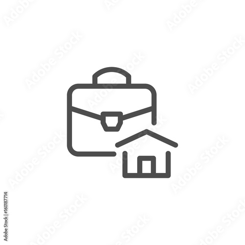 Real estate business line icon
