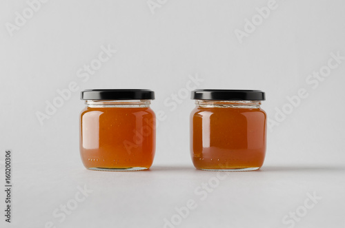 Apricot Jam Jar Mock-Up - Two Jars