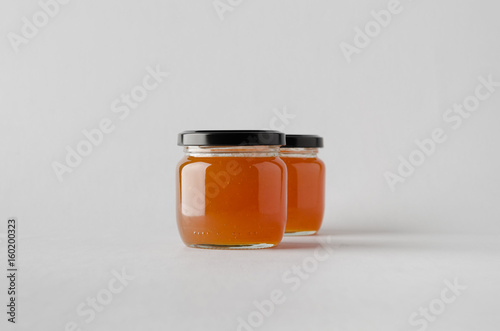 Apricot Jam Jar Mock-Up - Two Jars