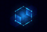hexagon and light blue abstract tech innovation background as technology and future concept