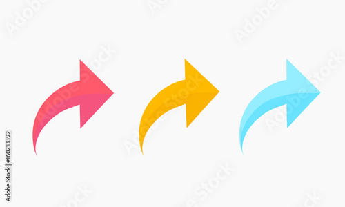 arrow icon with diferent color style