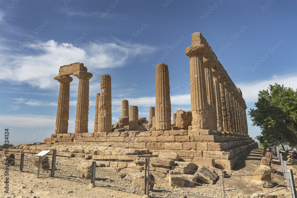 The temple of Juno in valley of temples in Agrigento, Sicily, Italy
