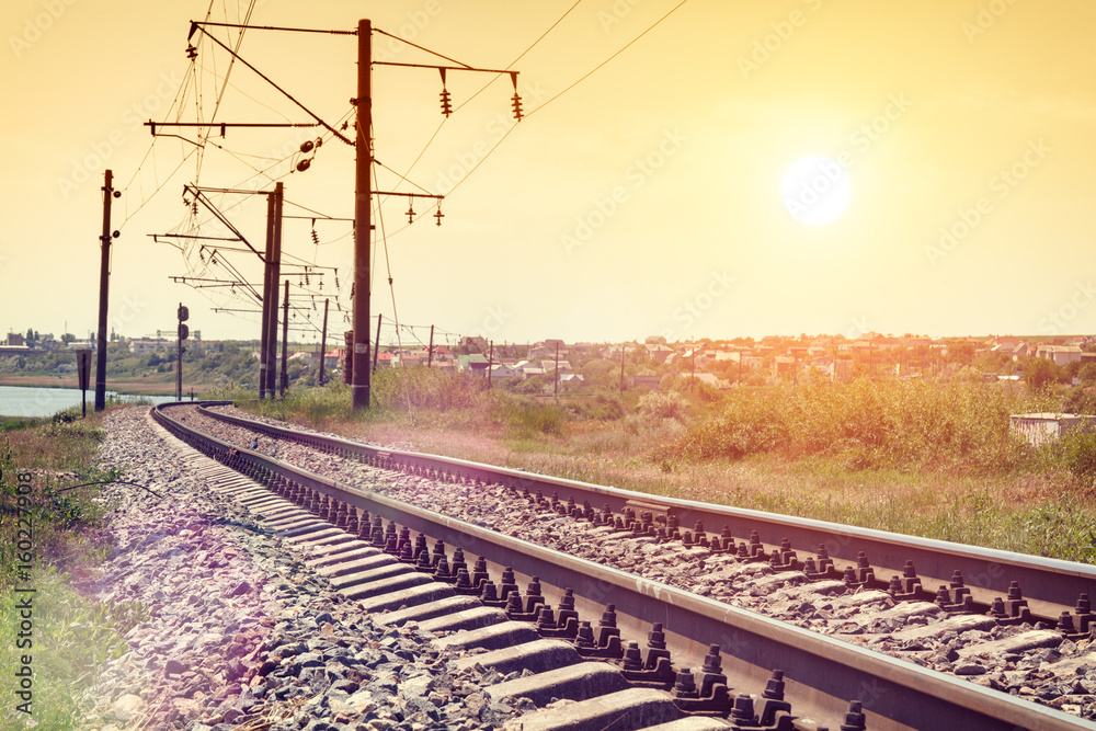 Obraz premium evening railway