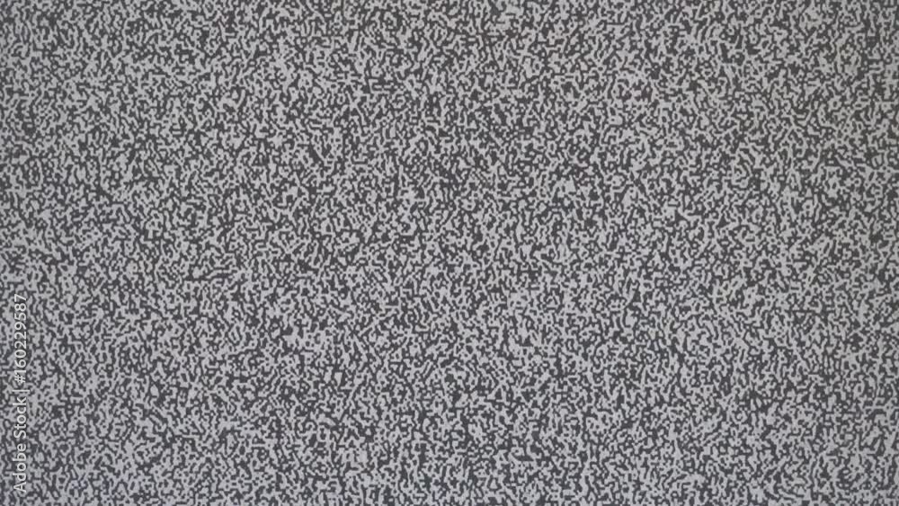 TV screen no signal, static noise and TV static fill the screen. UltraHD stock footage.
