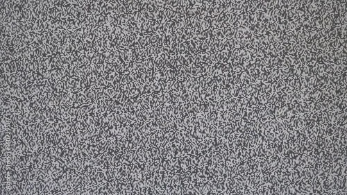 TV screen no signal, static noise and TV static fill the screen. UltraHD stock footage. photo