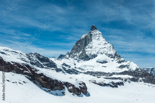 snowy mountain landscape in Switzerland