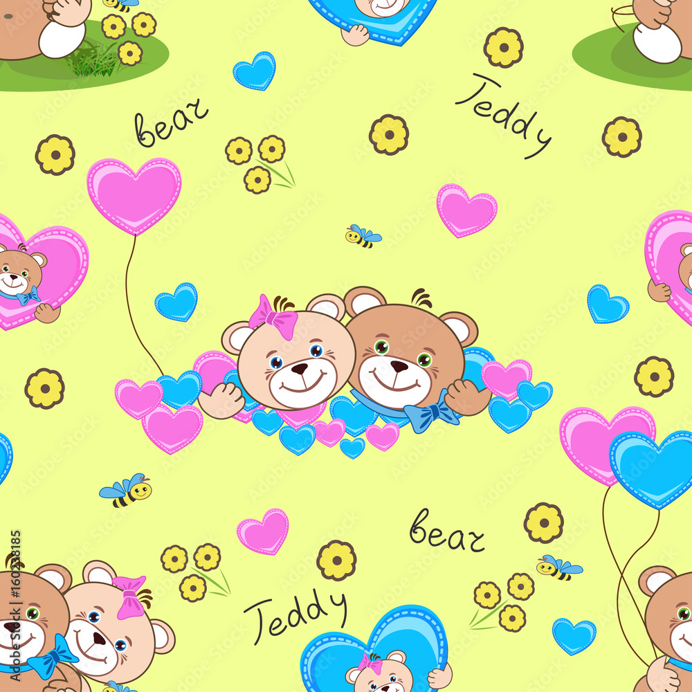 Teddy bears seamless pattern Teddy bears seamless pattern