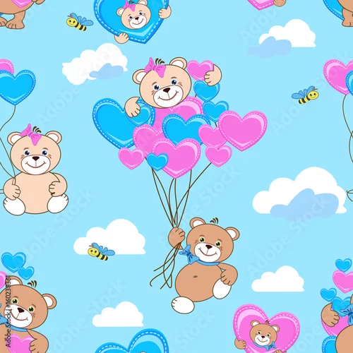 Fototapeta Wzór misie