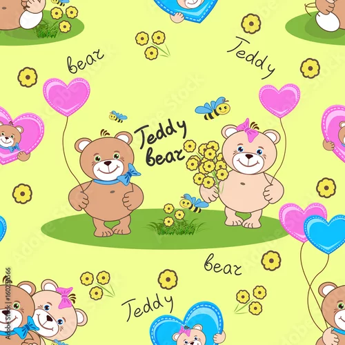 Fototapeta Wzór misie