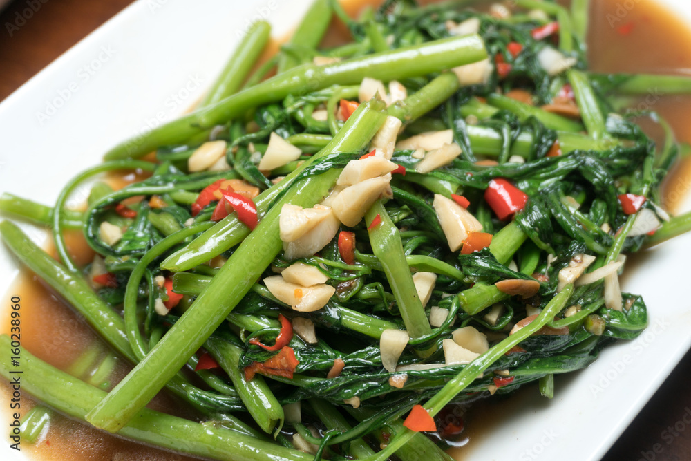 Stir-Fried Chinese Morning Glory Stir-Fried Chinese Morning Glory