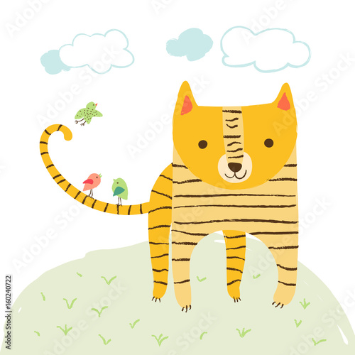 Fototapeta Naklejka Na Ścianę i Meble -  Tiger illustration