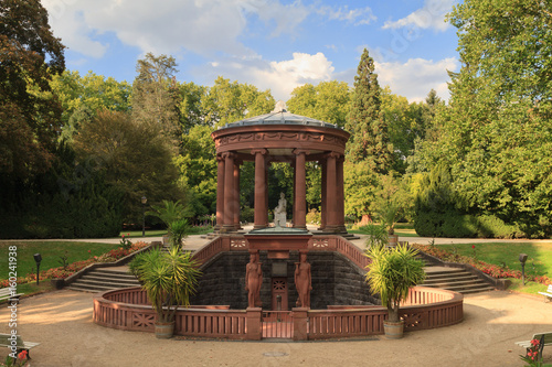 Temple in the park of Bad Homburg in summer photo