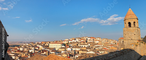 Fotografie Panoramic view of historical Bovino, Foggia, from the castle, Apulia, Italy