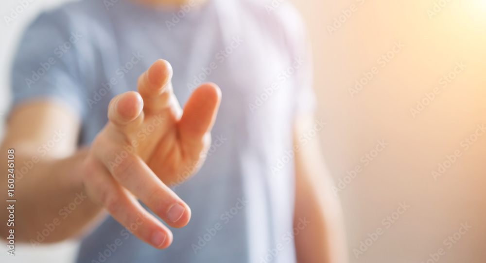 Fototapeta premium Businessman pointing his finger