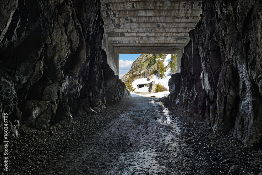 Abandoned Train tunnel Donner Pass California