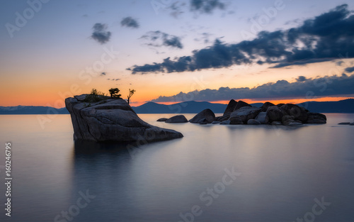 Sunset at Bonsai Rock Lake Tahoe California