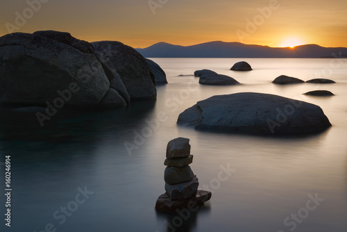 Obraz na płótnie Sunset at Lake Tahoe California w salonie