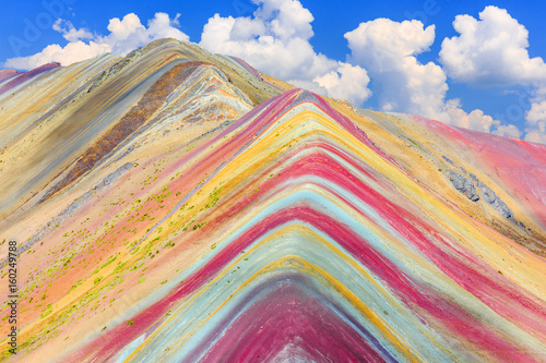 Vinicunca, Cusco Region, Peru. Montana de Siete Colores, or Rainbow Mountain. photo
