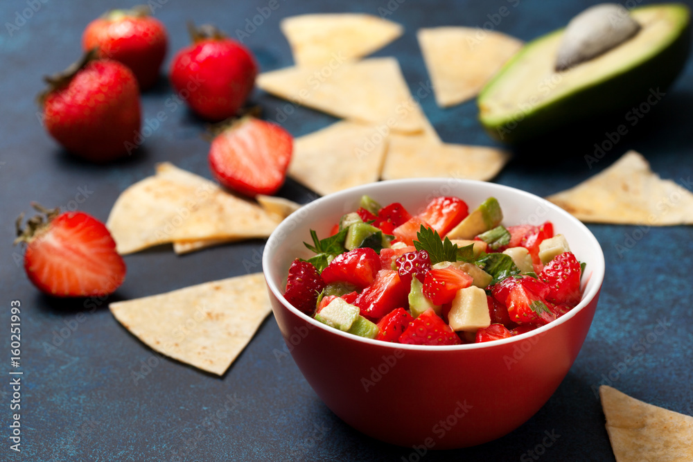 Salsa of strawberry avocado Salsa of strawberry avocado