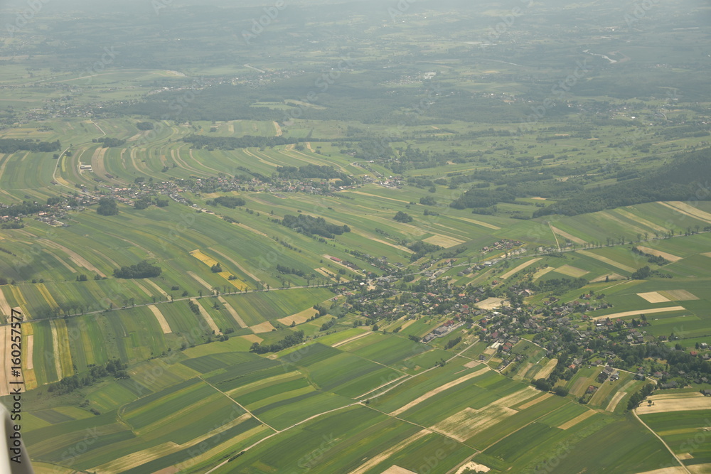  sky earth view from the airplane