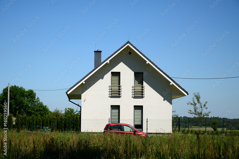 New house against the sky