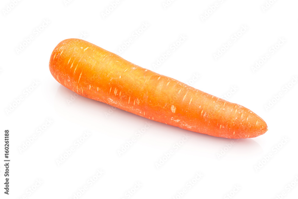 One carrots for cooking isolated on white One carrots for cooking isolated on white