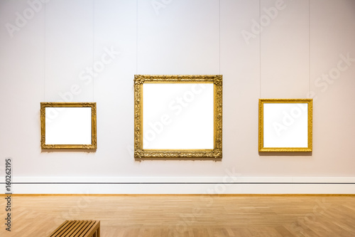 Blank Art Museum Isolated Painting Frame Decoration Indoors Wall White Template