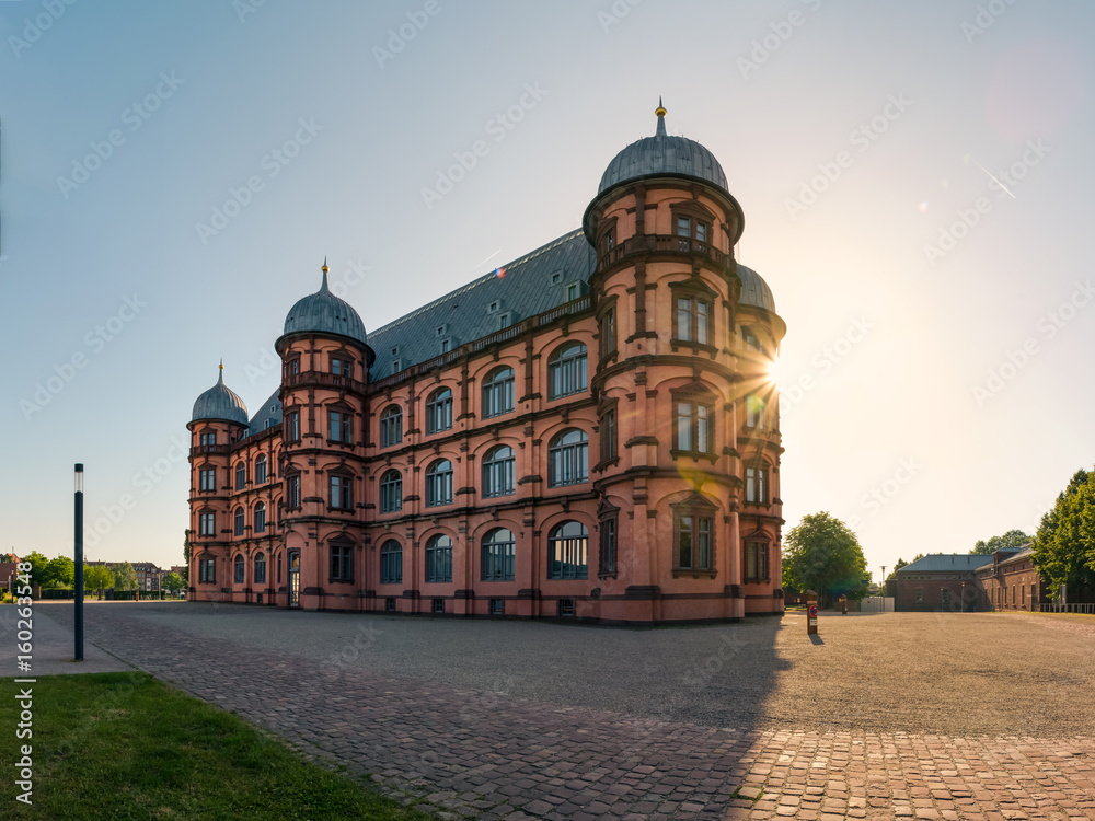 Obraz premium Gottesaue Palace Castle Schloss in Karlsruhe Musik Hochschule University Architecture Building Exterior