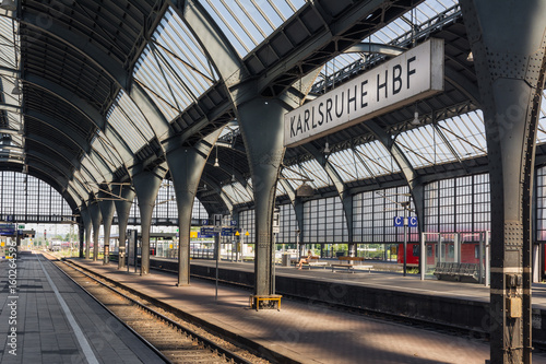 Karlsruhe Hauptbahnhof Main Train  Station Daytime Transportation City Urban Trains