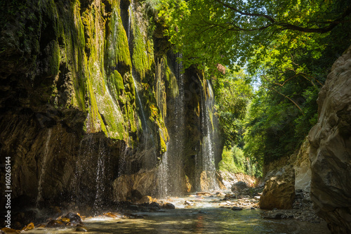 Waterfalls on the river Krikiliotis at Panta Vrexei in Evritania, Greece