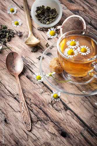 Fototapeta Naklejka Na Ścianę i Meble -  Herbal tea with chamomile
