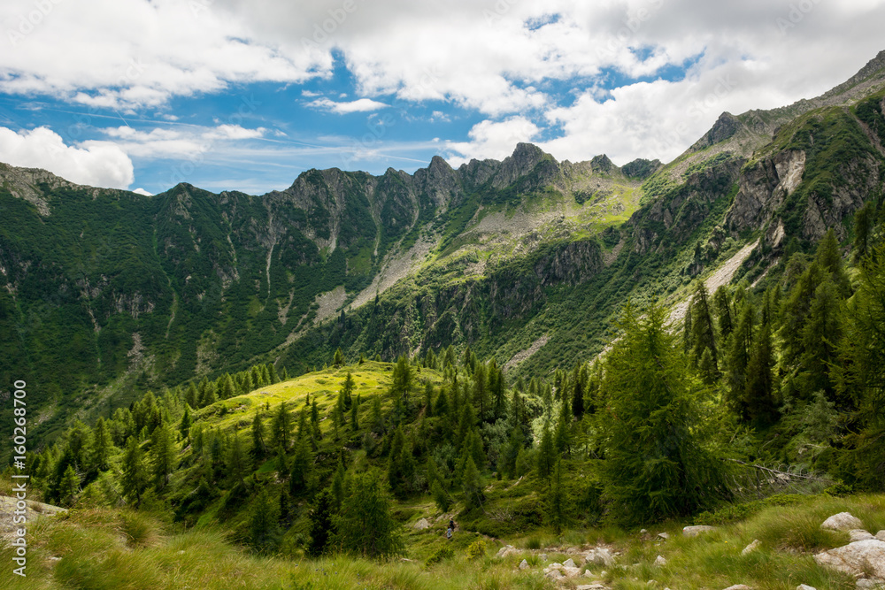 Fototapeta premium Mountain view above Madonna di Campiglio.