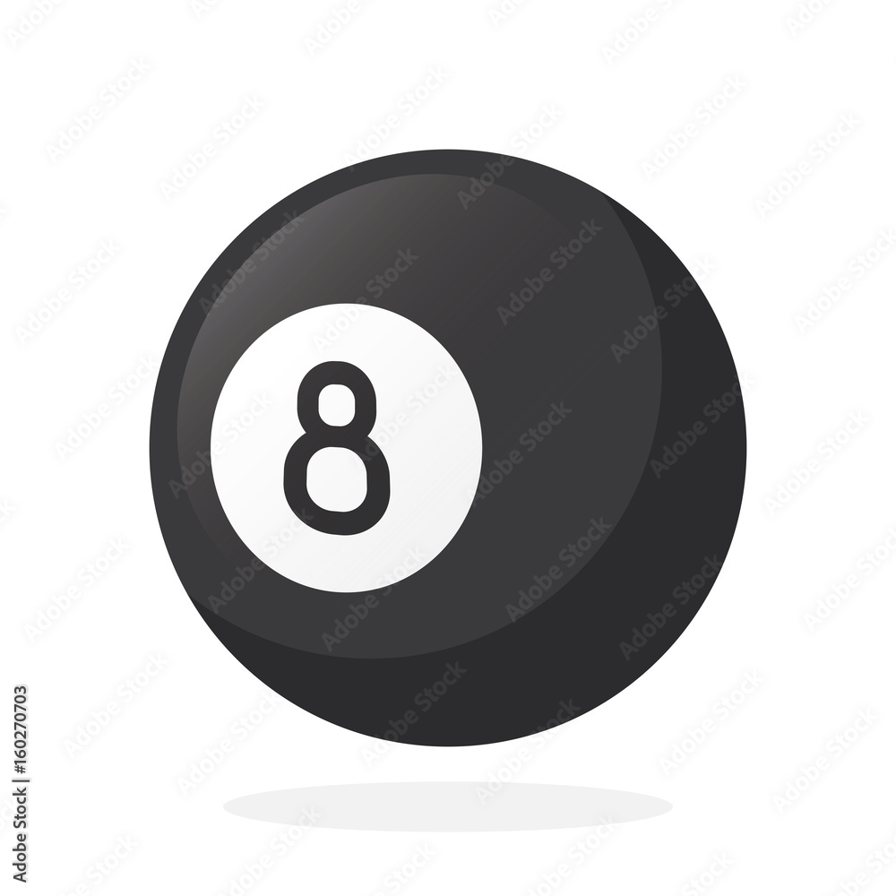 Black billiard ball number eight Black billiard ball number eight
