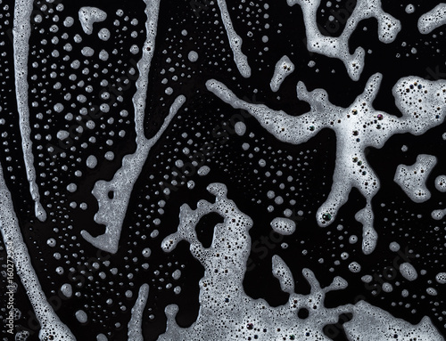 Billede på lærred soapy foam texture on black