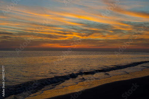 Dusk Falls on the Beach