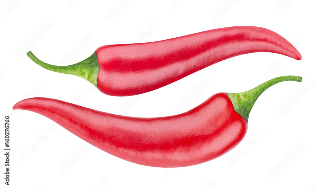 Red hot chili pepper isolated on white background Red hot chili pepper isolated on white background