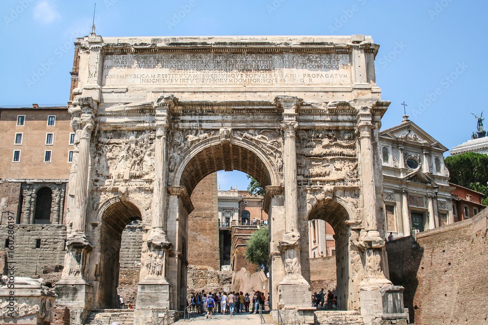 Arco de Septimio Severo, Foro romano, Roma, Italia