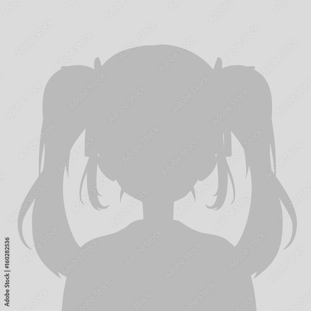 Default avatar anime girl profile icon. Grey photo manga placeholder Stock  Vector | Adobe Stock