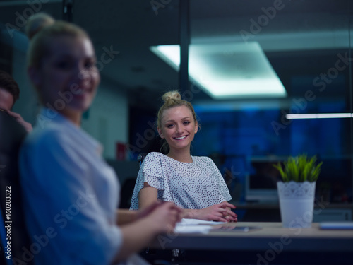 Business Team At A Meeting at modern office building