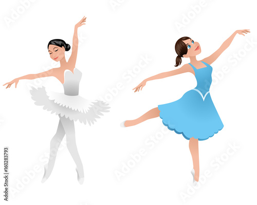 Two young ballerinas